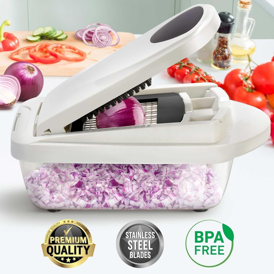 Streamline your cooking with this versatile vegetable chopper, a must-have food slicer and dicing tool.
