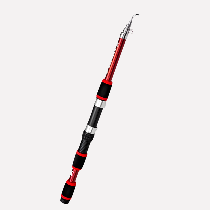 Ice fishing rod and reel combo, compact for winter freshwater angling. Durable carbon rod and smooth reel.
