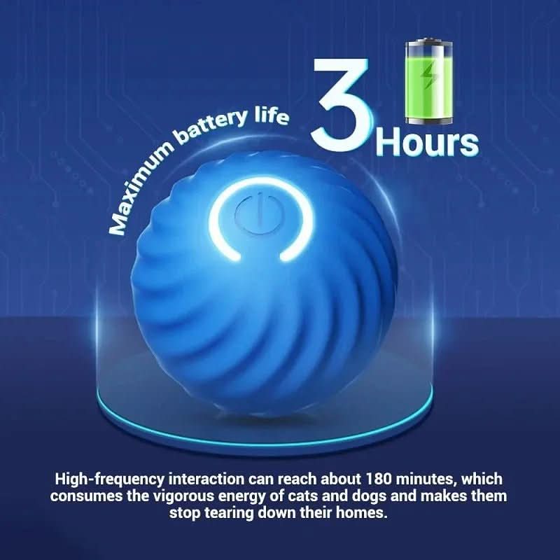 Engaging automatic pet ball for dogs, a smart interactive rubber toy for healthy exercise & mental enrichment.