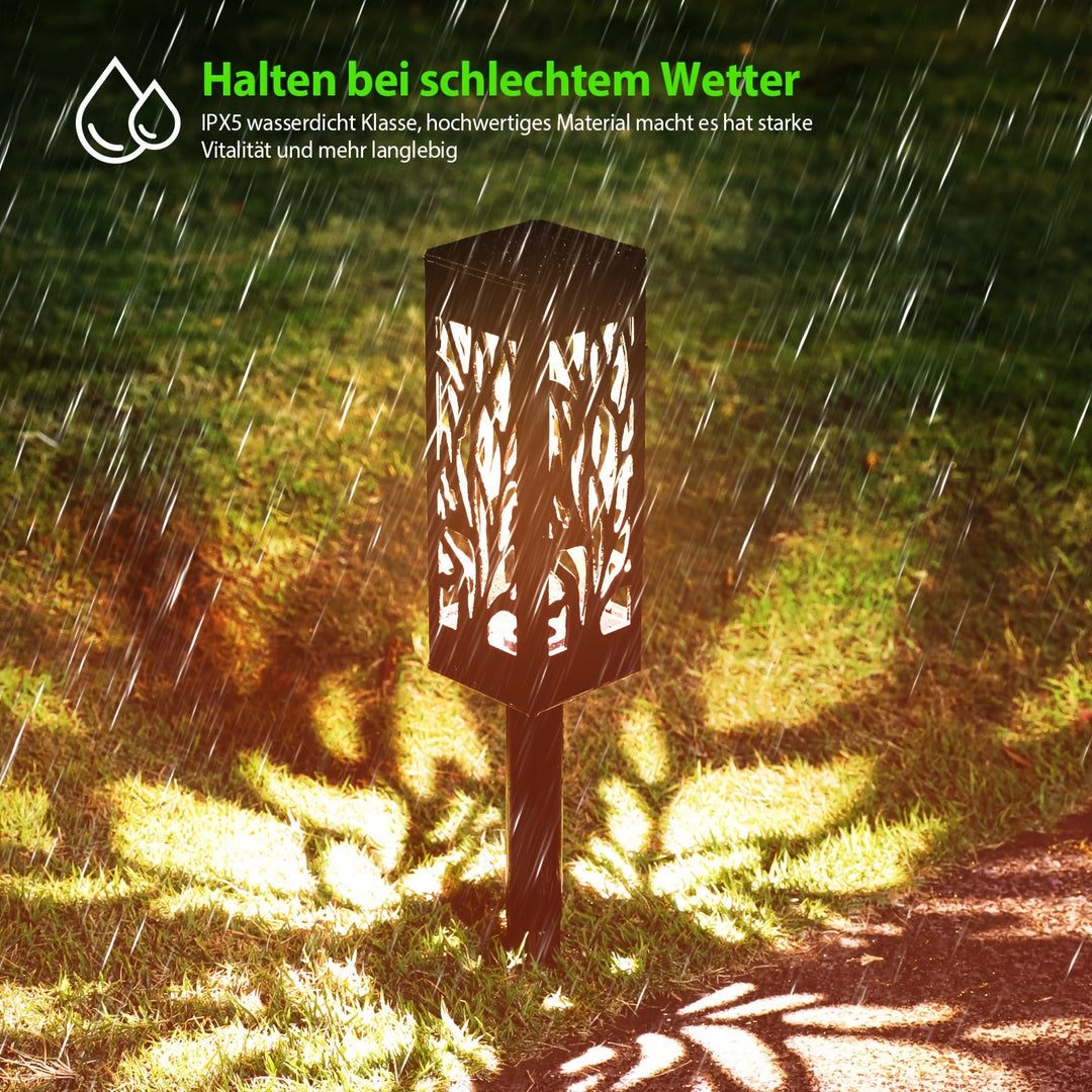 Waterproof solar pathway lights with motion detection for enhanced outdoor security and garden decor.