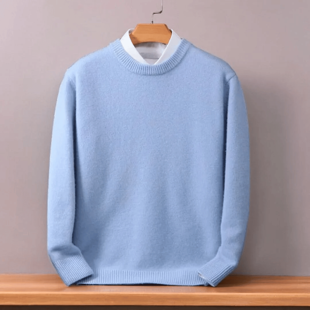 Cozy men's oversized pullover, perfect fall & winter fashion. Long sleeve comfort wear, stylish loose fit.