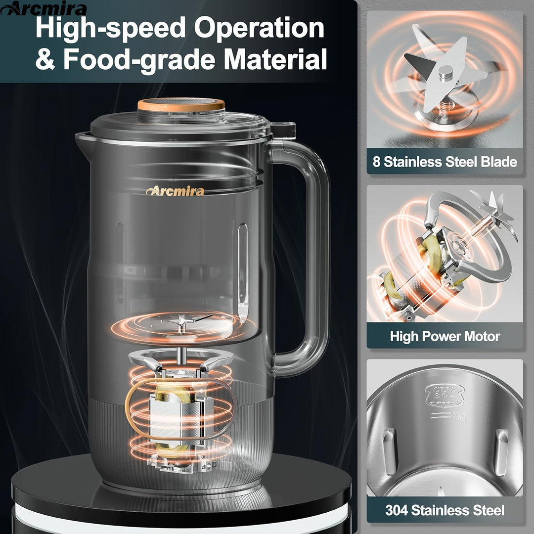 Tavvitaimp18 plant milk machine with oats, almonds, and soy beans, ready to create healthy dairy-free drinks.
