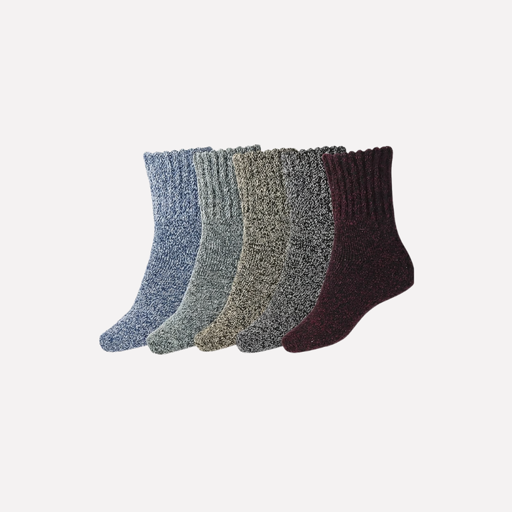 Solid color women's cozy winter crew socks. Warm, thick, & comfortable for everyday wear.