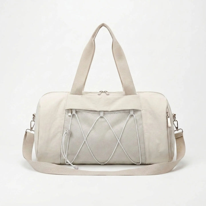 Spacious unisex gym duffel bag with separate shoe compartment, ideal for workout gear & travel.