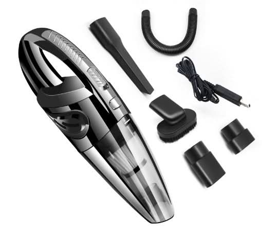 Portable handheld vacuum for quick home & car cleaning. Cordless, compact design with powerful suction for everyday messes.