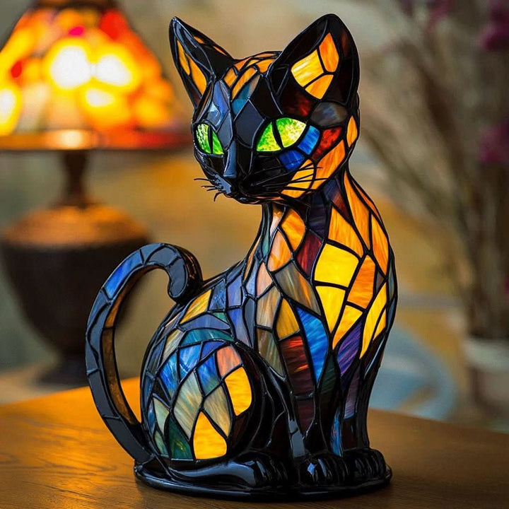 Soft glow LED cat night light, perfect for kids' bedrooms & nurseries. Rechargeable silicone touch lamp.