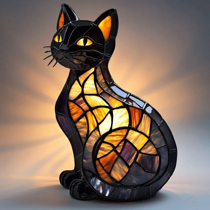 Cute silicone cat LED night light with soft glow, ideal touch lamp for a child's bedroom or nursery.