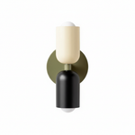 Beige-Black with Green Base