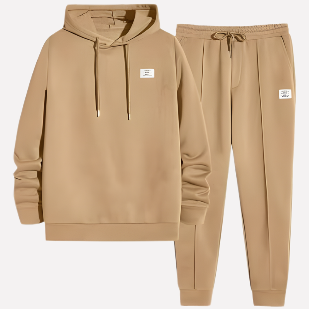 Men's versatile casual tracksuit set. Hoodie & sweatpants for lounge, athletic casual, or everyday comfort wear.