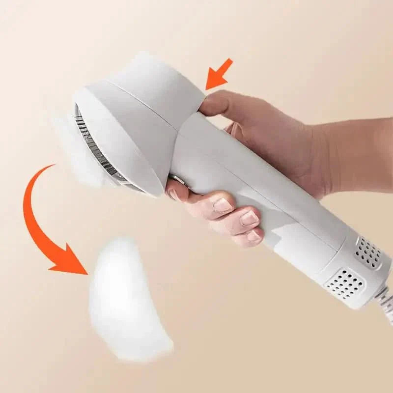 Dog & cat grooming dryer brush for all fur types. Gentle pet hairdryer & shedding solution for home use.