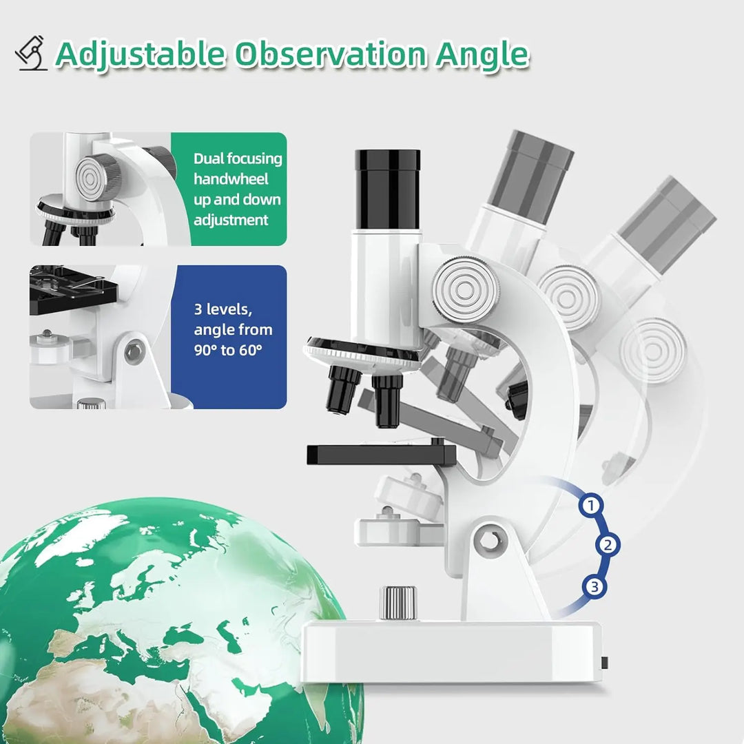 Digital microscope for young scientists, a great STEM learning toy for biology & school projects.