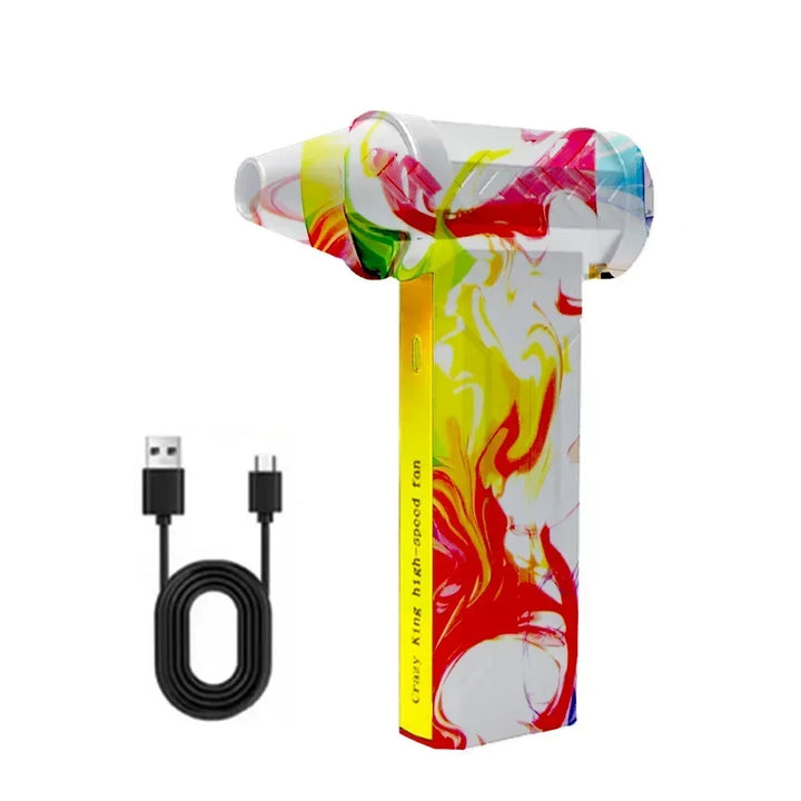 Portable USB rechargeable air duster for powerful dust removal from electronics & tight spaces.