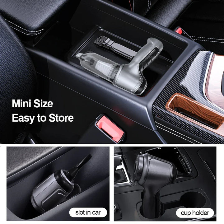 Powerful cordless car vacuum cleaner for efficient pet hair removal and auto interior detailing.