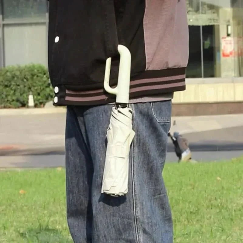 One-button automatic open/close travel umbrella mechanism, convenient & easy-to-use portable rain gear.