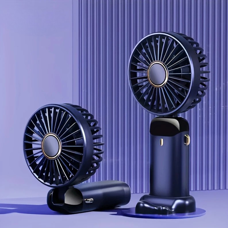 Lightweight, compact 6-speed USB rechargeable mini fan for personal, on-the-go cooling.