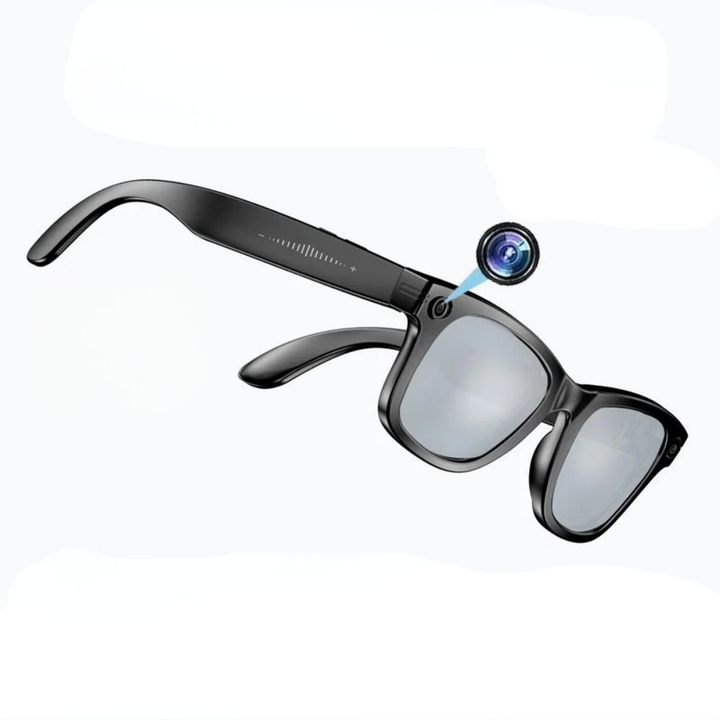 Unisex smart sunglasses with HD recording & real-time translation. Hands-free wearable tech.