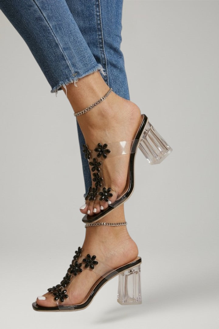 Stylish women's block heel sandals featuring a cushioned comfort insole and elegant design for parties.
