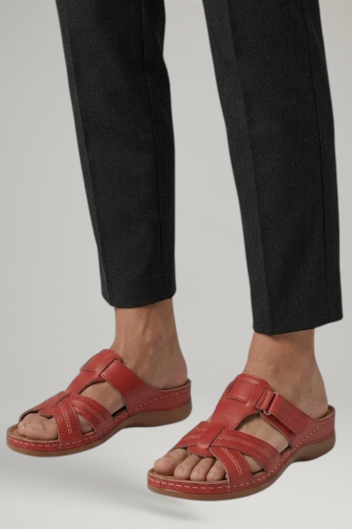 Orthopedic women's footwear: open-toe sandals designed for foot health and ultimate comfort.
