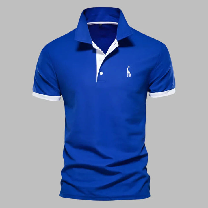 Stylish men's smart casual polo shirt with contrast trim, ideal for effortless everyday wear and versatility.