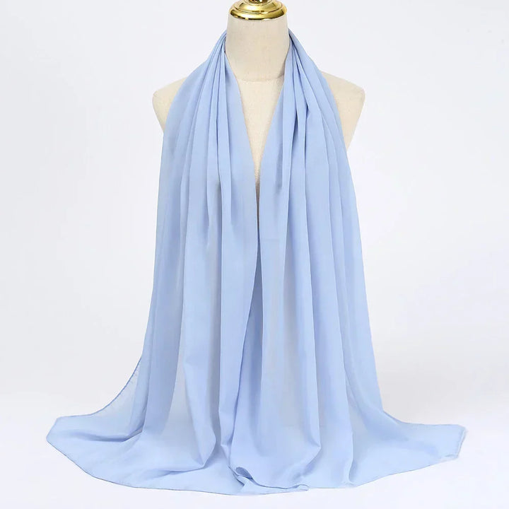 Lightweight Chiffon Leilani hijab scarf for women, perfect for all-season modest fashion & elegant styling.