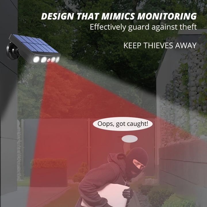 Compact Tavvitaimp18 outdoor solar security light, weatherproof & motion-activated.