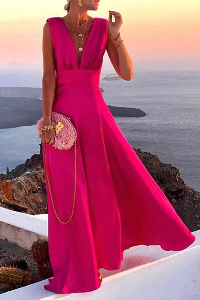 Elegant women's summer dress, lightweight and flowing, perfect for casual outings or a stylish beach party.