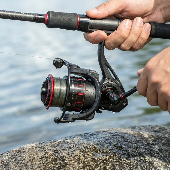 Compact ultralight spinning reel for versatile freshwater fishing. Ideal angler gear for smooth retrieve.