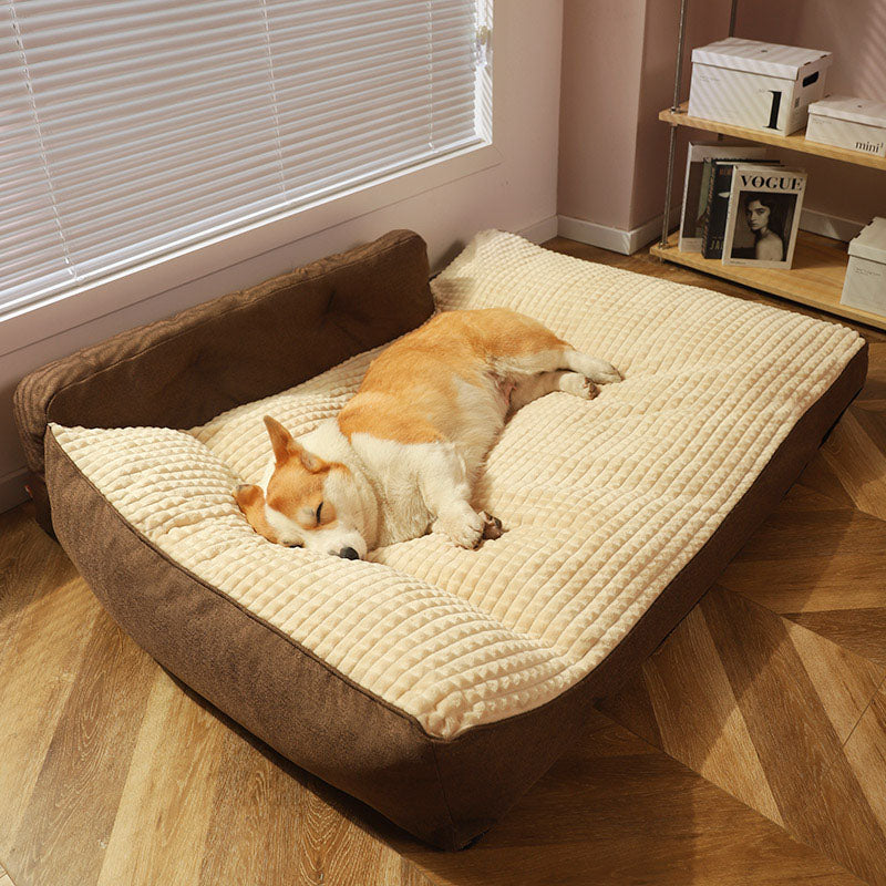 Unisex washable pet bed for all-season use. Plush, orthopedic dog & cat pillow for ultimate comfort. Pet supplies.