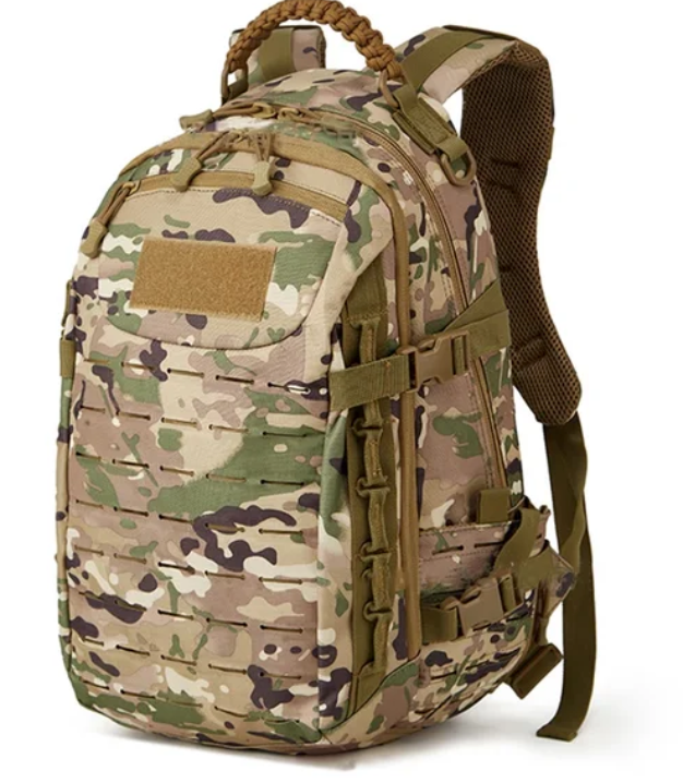 Stylish & durable men's 30L waterproof tactical backpack, great for travel and outdoor use.