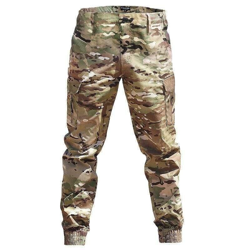 Men's black waterproof tech jogger pants with elastic waistband, suitable for outdoor activities and travel