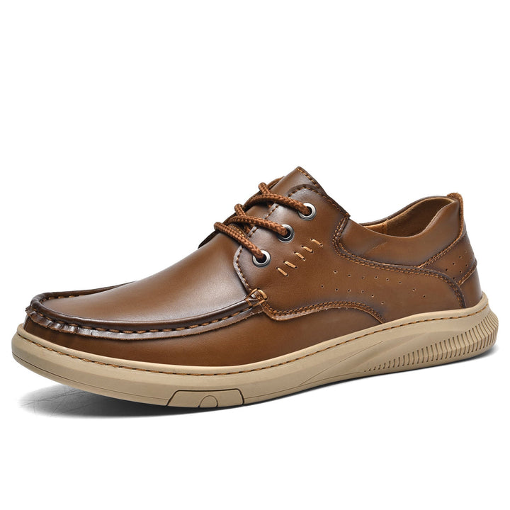 Lightweight men's leather loafers, perfect comfortable dress shoes