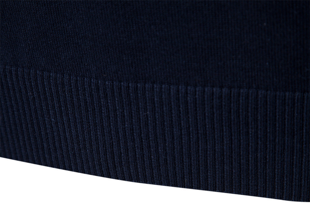 Men's colorblock half-zip pullover sweater, high quality cotton blend, long-lasting wear