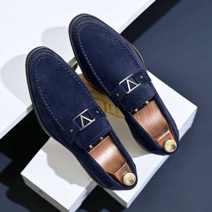Classic men's comfortable slip-on loafers. Perfect versatile dress shoes for any formal or casual occasion.