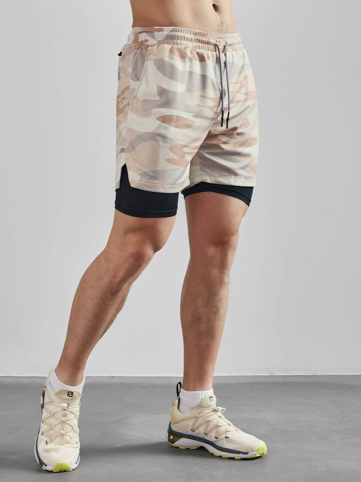 Group of men wearing Men's Kinetic Mesh Lined Shorts while participating in a fitness class