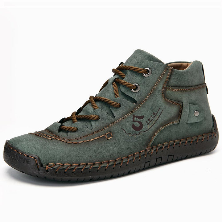 Men's outdoor breathable casual shoes, large size, leather, slip-resistant for ultimate comfort