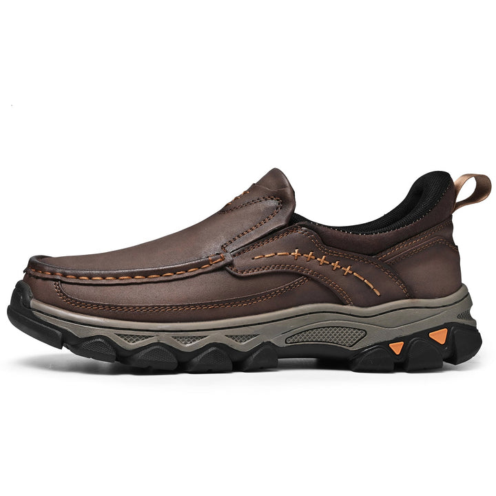 Stylish men's orthopedic slip-on shoes crafted from high-quality leather for everyday use