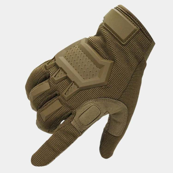 Men's military & hunting tactical gloves with strong grip & touchscreen fingertips. Rugged outdoor protection.