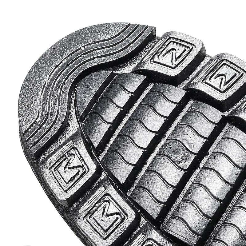 Close-up of men's warm winter snow boot with velvet lining, durable waterproof material