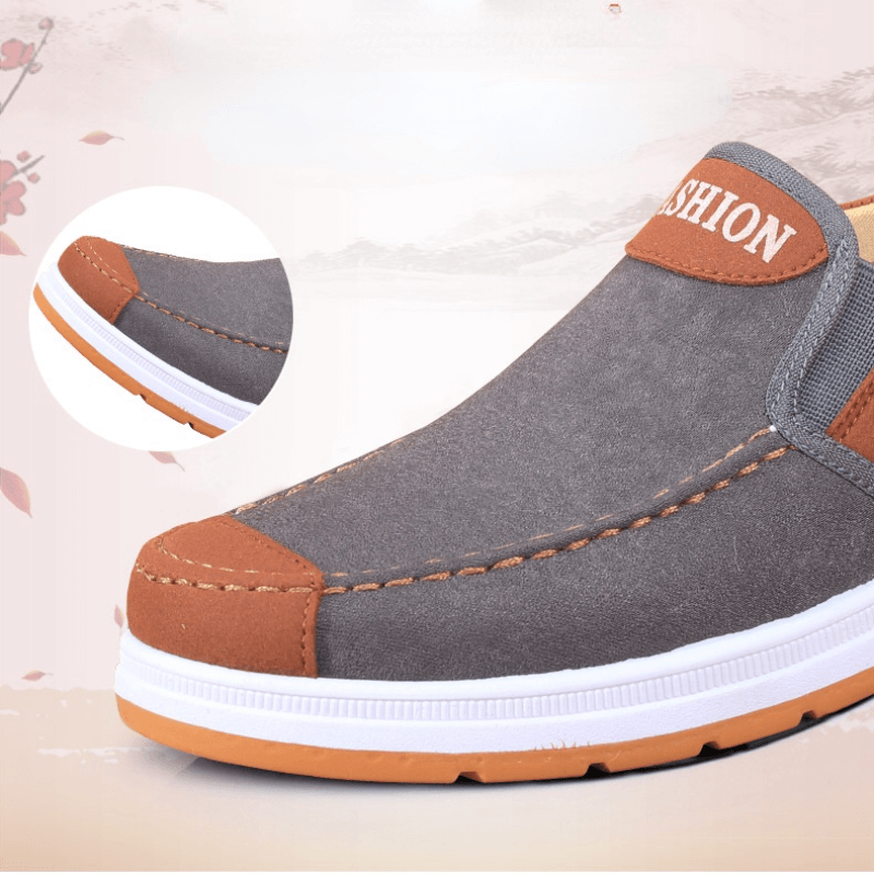 Matteo canvas slip-on shoes for men, offering effortless casual summer style.