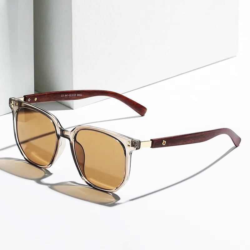 Unisex classic angular frame sunglasses, retro style with UV400 protection, fashion accessory