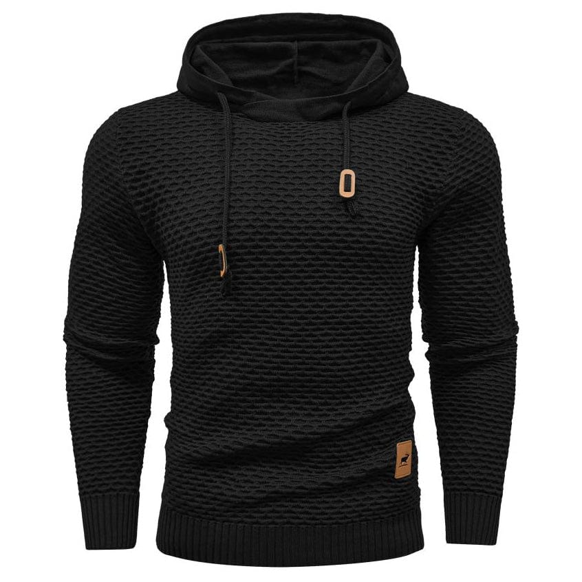Everyday comfort unisex hoodie with front pocket, deep navy blue, warm fleece