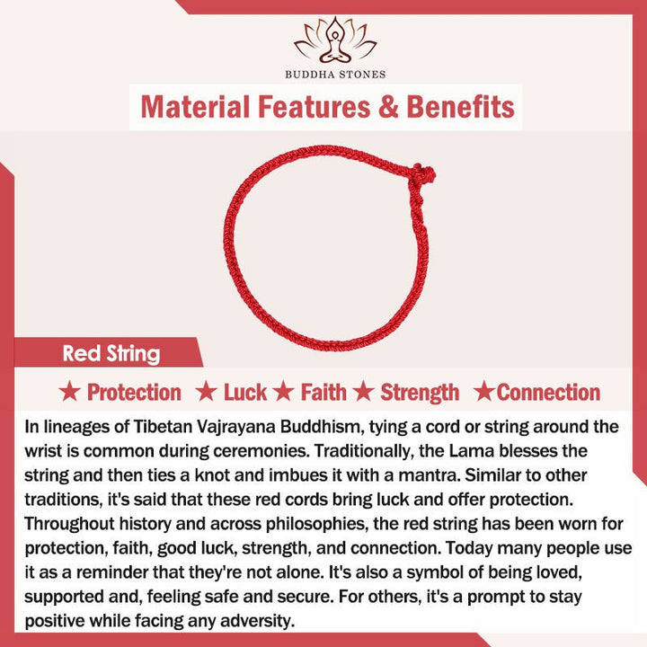 Unisex Luck Jade Red String Rope Bracelet - Lexians
