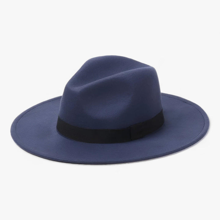Beige wool felt fedora hat, unisex vintage style. Elegant & warm fashion accessory for autumn and winter.