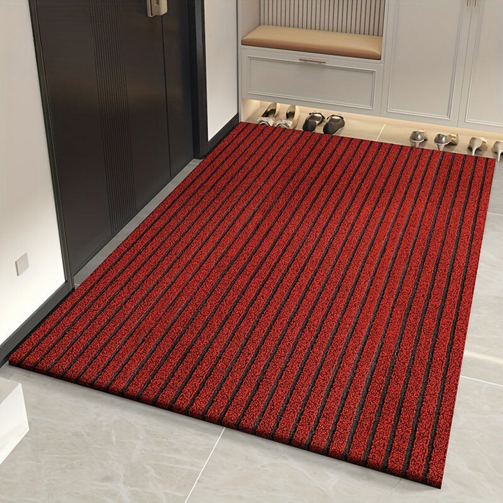 Stylish welcome doormat for entryways, made for indoor & outdoor use. Easy to clean & durable home decor.