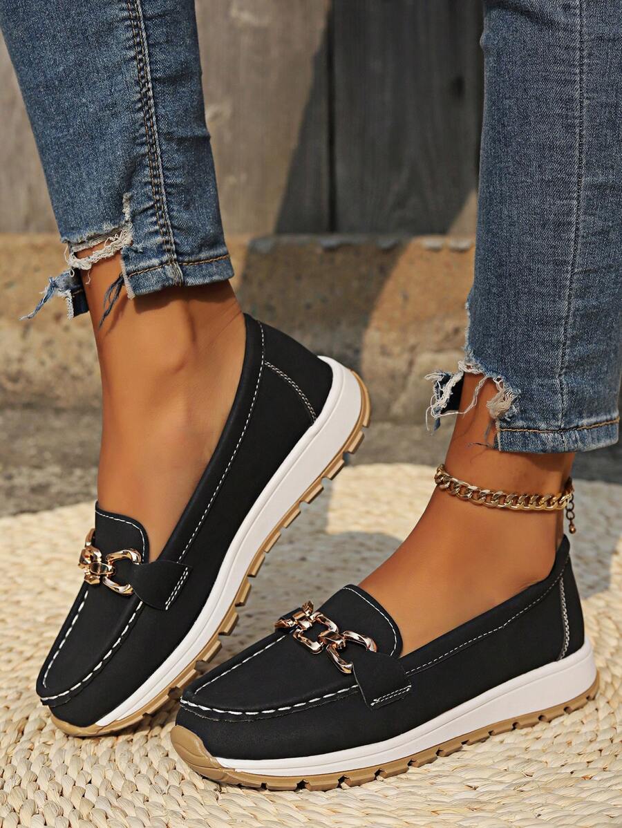 Safe non-slip women's orthopedic loafers, comfort shoes perfect for all-day wear.