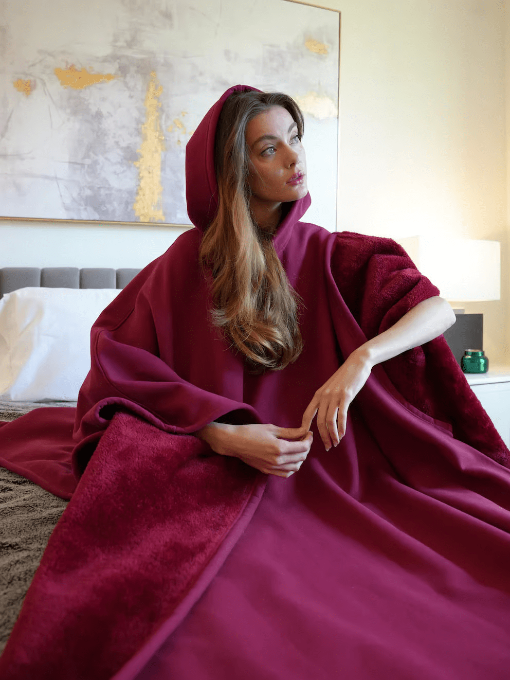 Roomy women's oversized hoodie, providing ultimate comfort and relaxed fit.