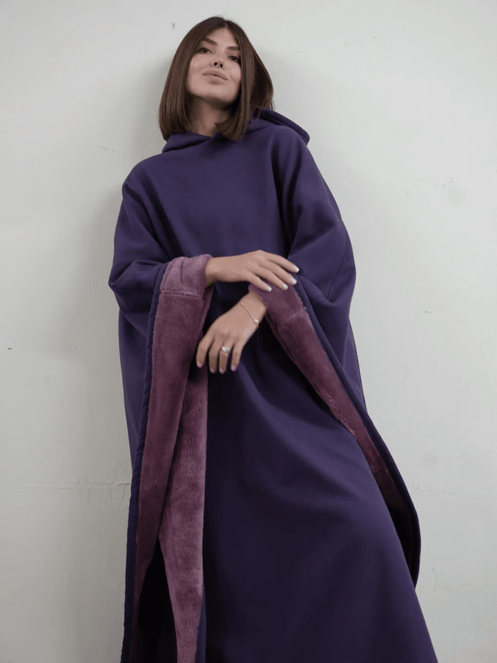 Soft women's oversized top, perfect for a calming and cozy fashion statement.