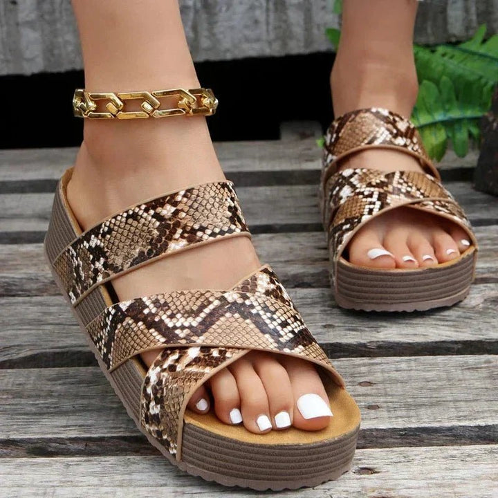 Women's Orthopedic Sandals with Elastic Straps - Lexians