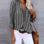 Charcoal Stripe Linen